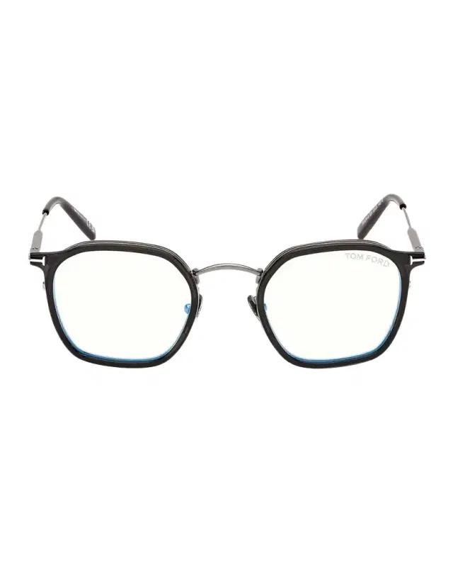 TOM FORD Men 's FT5974-BM Square Blue-Block Optical Frames