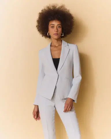 Emporio Armani Single-Button Cady Crepe Blazer | Thumbnail 2