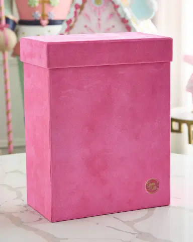 Glitterville Patisserie Large Neon Pink Flocked Gift Bags, Set of 10 | Thumbnail 2