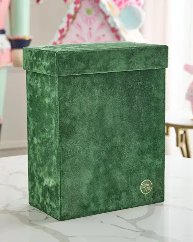 Glitterville Patisserie Large Green Flocked Gift Bags, Set of 10 | Thumbnail 2 Glitterville Patisserie Large Green Flocked Gift Bags, Set of 10 | Thumbnail 2
