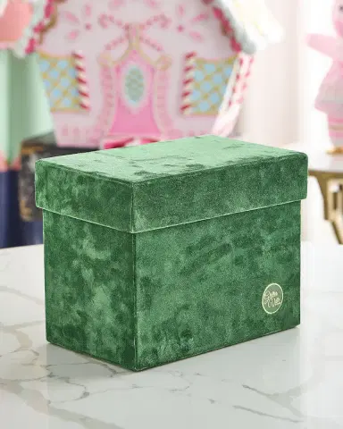 Glitterville Patisserie Green Flocked Gift Bags, Set of 10 | Thumbnail 2 Glitterville Patisserie Green Flocked Gift Bags, Set of 10 | Thumbnail 2