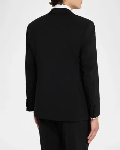 Emporio Armani Men's Tonal Plaid Peak Lapel G Line Tuxedo | Thumbnail 5
