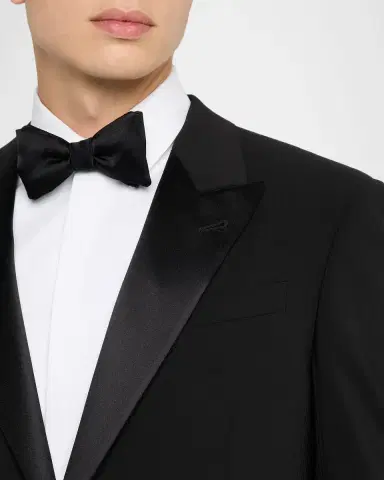 Emporio Armani Men's Tonal Plaid Peak Lapel G Line Tuxedo | Thumbnail 6