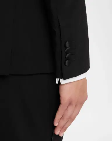 Emporio Armani Men's Tonal Plaid Peak Lapel G Line Tuxedo | Thumbnail 9