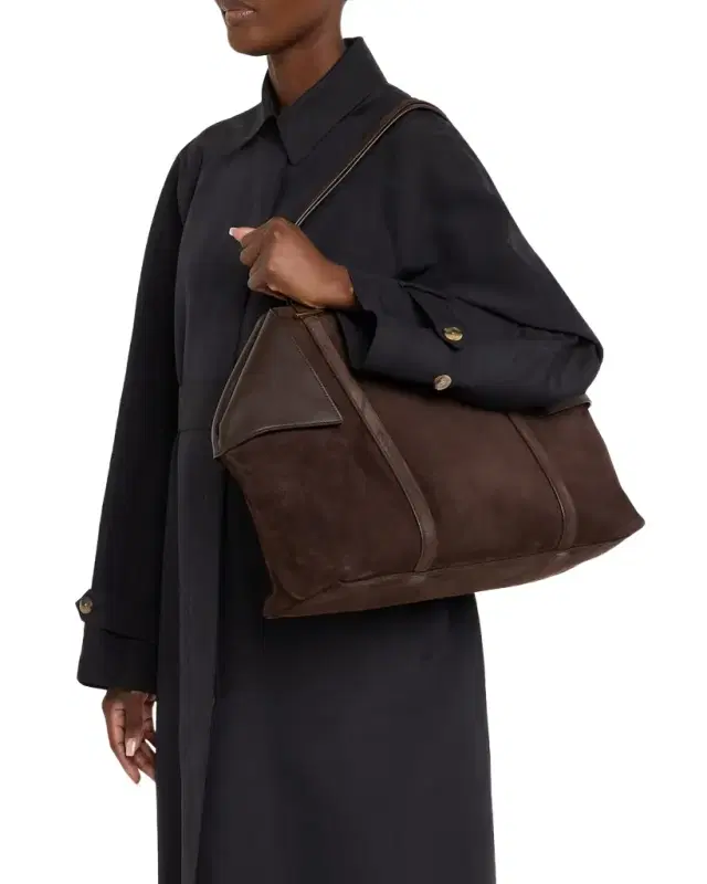 Ferragamo Folded Suede Tote Bag