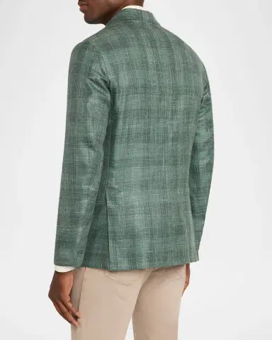 Sartorio Men's Check Wool-Linen Sport Coat | Thumbnail 3