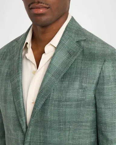 Sartorio Men's Check Wool-Linen Sport Coat | Thumbnail 5