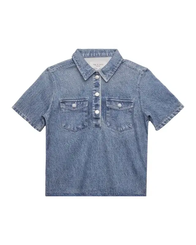 Rag & Bone Kid 's Mini Miramar Terry Polo Shirt, Size 12M-14