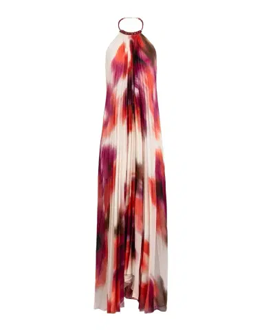 Silvia Tcherassi Constanza Pleated Halter Maxi Dress | Thumbnail 1 Silvia Tcherassi Constanza Pleated Halter Maxi Dress | Thumbnail 1