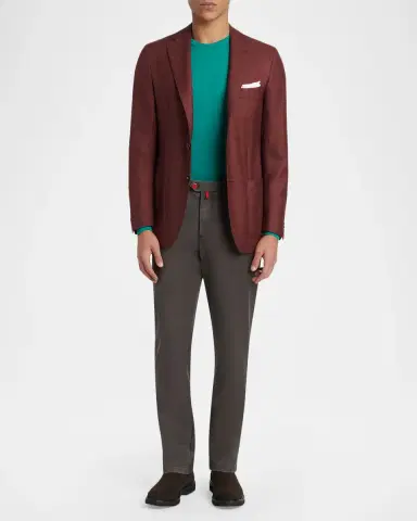 Kiton Men's Windowpane Single-Breasted Sport Coat | Thumbnail 2