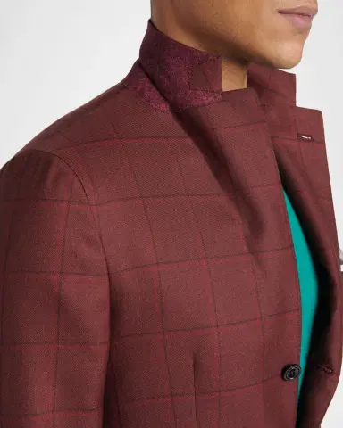 Kiton Men's Windowpane Single-Breasted Sport Coat | Thumbnail 6