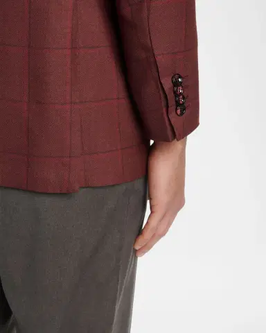 Kiton Men's Windowpane Single-Breasted Sport Coat | Thumbnail 7