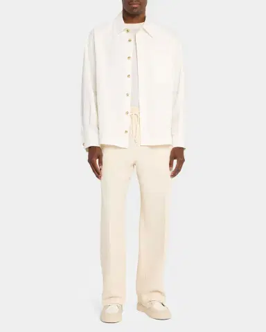 Helmut Lang Men's Sailor Slub Cotton and Linen Overshirt | Thumbnail 2