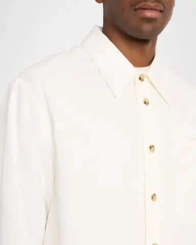 Helmut Lang Men's Sailor Slub Cotton and Linen Overshirt | Thumbnail 5