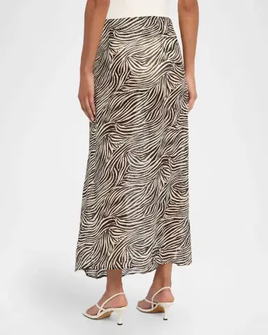 N/NICHOLAS Lia Zebra Midi Skirt | Thumbnail 4 N/NICHOLAS Lia Zebra Midi Skirt | Thumbnail 4