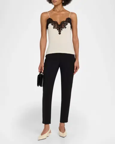 Adam Lippes Beatrix Lace-Trim Cashmere-Knit Cami | Thumbnail 2 Adam Lippes Beatrix Lace-Trim Cashmere-Knit Cami | Thumbnail 2