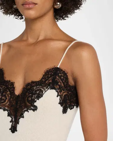 Adam Lippes Beatrix Lace-Trim Cashmere-Knit Cami | Thumbnail 5 Adam Lippes Beatrix Lace-Trim Cashmere-Knit Cami | Thumbnail 5