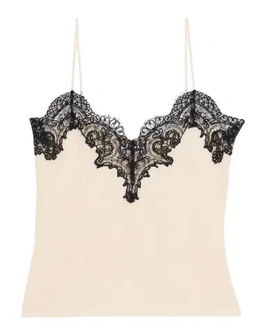 Adam Lippes Beatrix Lace-Trim Cashmere-Knit Cami | Thumbnail 1 Adam Lippes Beatrix Lace-Trim Cashmere-Knit Cami | Thumbnail 1