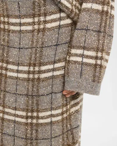 Brunello Cucinelli Shimmering Check Knit Maxi Skirt | Thumbnail 5 Brunello Cucinelli Shimmering Check Knit Maxi Skirt | Thumbnail 5