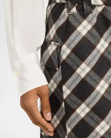 Brunello Cucinelli Wool-Blend Belted Plaid Skirt | Thumbnail 5 Brunello Cucinelli Wool-Blend Belted Plaid Skirt | Thumbnail 5