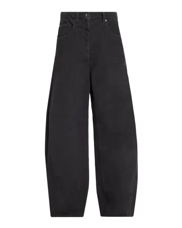 Brunello Cucinelli Corduroy Wide Barrel-Leg Pants