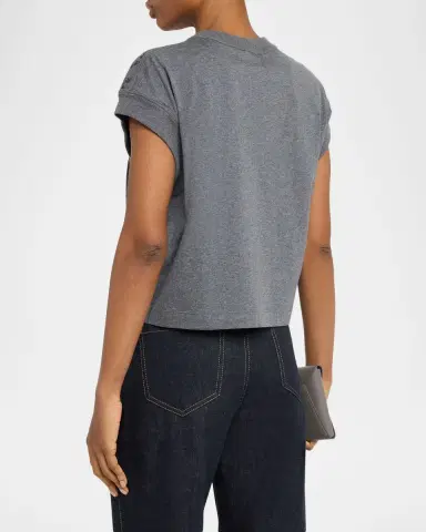 Brunello Cucinelli Micro Sequin Cotton Tank Top | Thumbnail 3 Brunello Cucinelli Micro Sequin Cotton Tank Top | Thumbnail 3