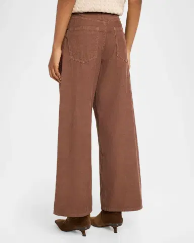 Brunello Cucinelli Dyed Cotton-Linen Twill Loose-Leg Pants | Thumbnail 3