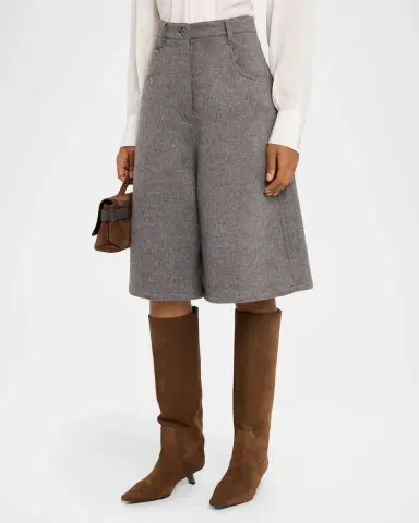Brunello Cucinelli Virgin Wool Bermuda Shorts | Thumbnail 4 Brunello Cucinelli Virgin Wool Bermuda Shorts | Thumbnail 4