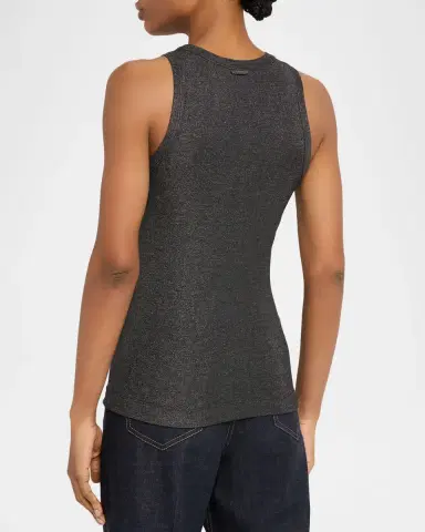 Brunello Cucinelli Shimmering Knit Sleeveless Blouse | Thumbnail 3 Brunello Cucinelli Shimmering Knit Sleeveless Blouse | Thumbnail 3