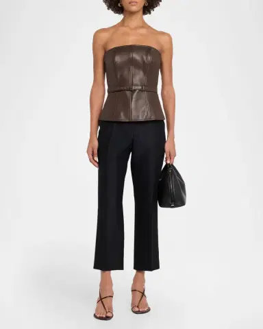 Ralph Lauren Collection Jenevieve Lambskin Bustier | Thumbnail 2 Ralph Lauren Collection Jenevieve Lambskin Bustier | Thumbnail 2