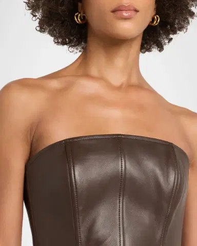 Ralph Lauren Collection Jenevieve Lambskin Bustier | Thumbnail 5 Ralph Lauren Collection Jenevieve Lambskin Bustier | Thumbnail 5