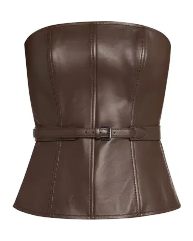 Ralph Lauren Collection Jenevieve Lambskin Bustier | Thumbnail 1 Ralph Lauren Collection Jenevieve Lambskin Bustier | Thumbnail 1