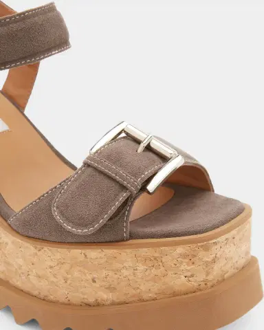Stella McCartney 120mm Sneak-Elyse Vegan Suede Platform Sandals | Thumbnail 2