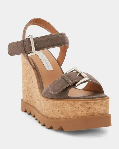Stella McCartney 120mm Sneak-Elyse Vegan Suede Platform Sandals | Thumbnail 4