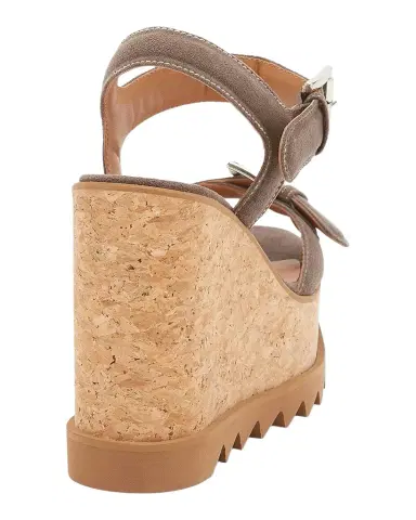 Stella McCartney 120mm Sneak-Elyse Vegan Suede Platform Sandals | Thumbnail 1