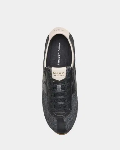 Marc Jacobs The 400 Bleecker Denim and Leather Low-Top Sneakers | Thumbnail 3