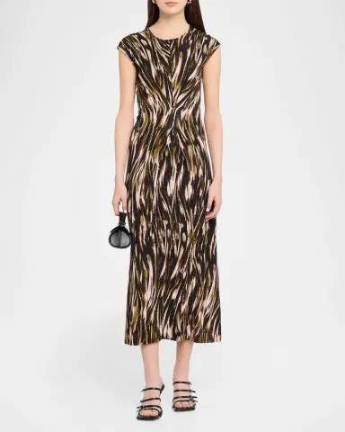 Proenza Schouler White Label Natalie Printed Jersey Midi Dress | Thumbnail 2 Proenza Schouler White Label Natalie Printed Jersey Midi Dress | Thumbnail 2