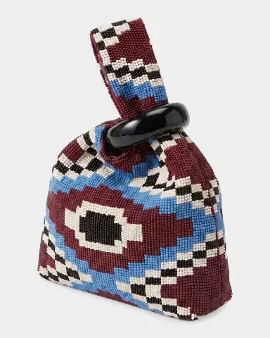 Veronica Beard Swing Beaded Cotton Twill Top-Handle Bag | Thumbnail 2 Veronica Beard Swing Beaded Cotton Twill Top-Handle Bag | Thumbnail 2