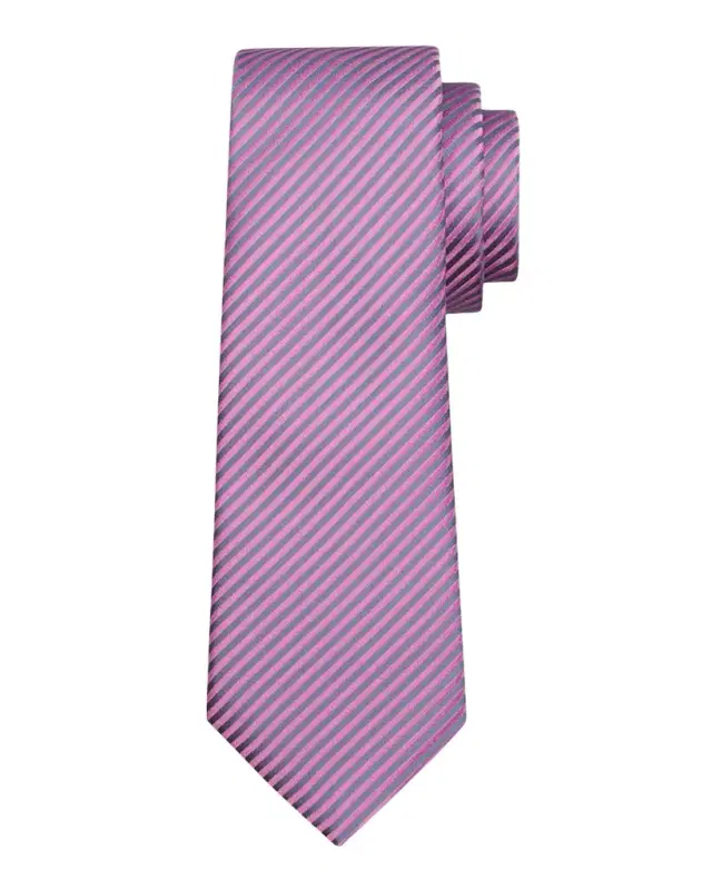 Men 's Bicolor Stripe Silk Tie