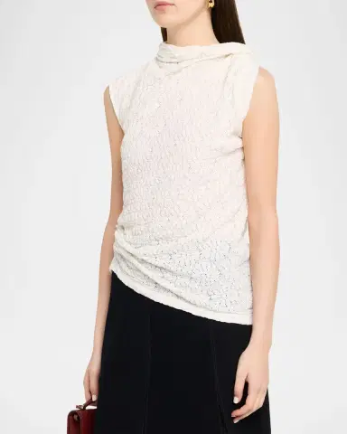 Proenza Schouler White Label Circe Draped Stretch-Knit Top | Thumbnail 4 Proenza Schouler White Label Circe Draped Stretch-Knit Top | Thumbnail 4
