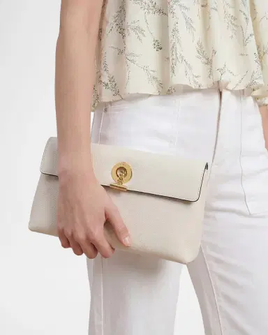 Veronica Beard Anchor Leather Fold-Over Clutch Bag | Thumbnail 2