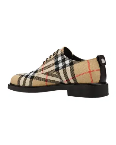 Burberry Men's Pembroke Check Tweed Derby Shoes | Thumbnail 1