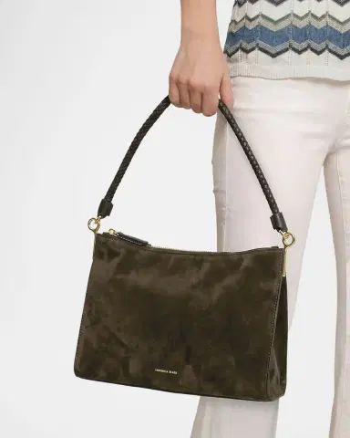 Veronica Beard Vida Small Suede Top-Handle Bag | Thumbnail 2 Veronica Beard Vida Small Suede Top-Handle Bag | Thumbnail 2