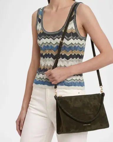 Veronica Beard Vida Small Suede Top-Handle Bag | Thumbnail 5 Veronica Beard Vida Small Suede Top-Handle Bag | Thumbnail 5