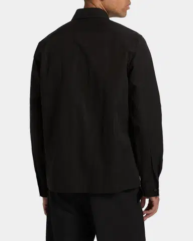 Vince Men's Cotton and Nylon Concealed-Zip Overshirt | Thumbnail 3 Vince Men's Cotton and Nylon Concealed-Zip Overshirt | Thumbnail 3