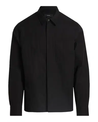 Vince Men's Cotton and Nylon Concealed-Zip Overshirt | Thumbnail 1 Vince Men's Cotton and Nylon Concealed-Zip Overshirt | Thumbnail 1