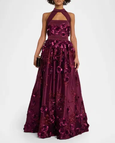 Zhivago The Beautiful Embroidered Floral Gown | Thumbnail 2 Zhivago The Beautiful Embroidered Floral Gown | Thumbnail 2