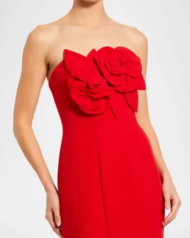 Mac Duggal Strapless Crepe Mermaid Gown | Thumbnail 4