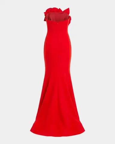 Mac Duggal Strapless Crepe Mermaid Gown | Thumbnail 5