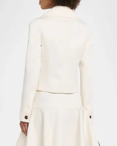 Burberry Bianca Double-Breasted Cotton Twill Short Jacket | Thumbnail 2 Burberry Bianca Double-Breasted Cotton Twill Short Jacket | Thumbnail 2